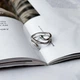 Серебряное кольцо с фианитами, вес изделия 3,76 гр (60001928) - изображение 3