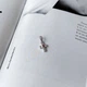 Серебряный крестик с рубином 0.069ct (2151692) - изображение 4