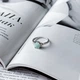 Серебряное кольцо с натуральным изумрудом 1.45ct, вес изделия 2,8 гр (2150947) - изображение 2