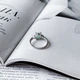 Срібна каблучка з натуральним смарагдом 1.45ct, вага виробу 2,7 гр (2150947) - зображення 4
