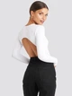 Боди-футболка женская NA-KD 1018-003575-0001 L Белая (7325941966189) - изображение 5