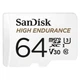 Карта памяти microSD 64Gb SanDisk High Endurance C10 UHS-I U3 V30 + SD adapter (SDSQQNR-064G-GN6IA) - изображение 1