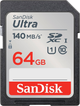 Карта памяти SD 64Gb SanDisk Ultra UHS-I U1 (SDSDUNB-064G-GN6IN) - изображение 1