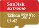 Карта памяти microSD 128Gb SanDisk Extreme ActionCam A2 C10 V30 UHS-I U3 + SD адаптер (SDSQXAA-128G-GN6AA) - изображение 1