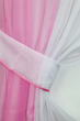 Комплект кухонних штор VR-Textil № 017к з підв'язками на карниз 1 - 1.5 м 265х170 см Рожевий з білим (50-020) - зображення 3