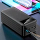 УМБ Павербанк Power bank SPO 4 роз"єми 100000 mAh з ліхтариком Чорний - зображення 3