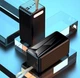 УМБ Павербанк Power bank SPO 4 роз"єми 100000 mAh з ліхтариком Чорний - зображення 5