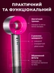Профессиональный фен стайлер для волос Super Hair Dryer 1600 Вт + 5в1 насадок, розовый, фуксия - изображение 2