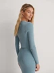 Кардиган вязаный женский NA-KD 1018-007236-0617 2XL Серо-голубой (7325943626944) - изображение 2
