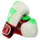 Перчатки боксерские на липучке Zelart Fistrage 9735 размер 12 унций White-Neon Green-Red - изображение 3
