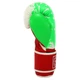 Перчатки боксерские на липучке Zelart Fistrage 9735 размер 12 унций White-Neon Green-Red - изображение 4