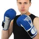 Перчатки боксерские на липучке Zelart Fistrage 9735 размер 12 унций Blue-Silver - изображение 7