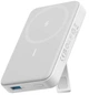 Магнитная батарея с подставкой Anker 633 Magnetic Magsafe Powerbank 10 000mAh 20W USB C Power Delivery iPhone 17/17 Pro/17 Pro Max, iPhone 16/15/14/13/12 Series - White (A1641) - изображение 1