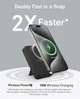 Швидкісна магнітна батарея з підставкою і дисплеєм Anker MagGo Qi2 15W Ultra-Fast MagSafe Powerbank, 10 000mAh для iPhone 17/17 Pro/17 Pro Max, iPhone 16/15/14/13/12 Series - Black (A1654B) - зображення 2