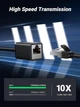 Подовжувач мережевого кабелю RJ45 Ugreen Ethernet кабель-подовжувач Cat 6 FTP 1000 Мбіт/с 2 м Black (NW112) - зображення 3