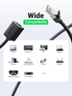 Подовжувач мережевого кабелю RJ45 Ugreen Ethernet кабель-подовжувач Cat 6 FTP 1000 Мбіт/с 2 м Black (NW112) - зображення 4