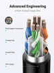 Подовжувач мережевого кабелю RJ45 Ugreen Ethernet кабель-подовжувач Cat 6 FTP 1000 Мбіт/с 2 м Black (NW112) - зображення 5