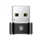 Адаптер переходник BASEUS USB to Type-C 2.4A Black (CAAOTG-A01) - изображение 2