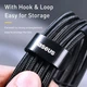 Кабель Baseus Cafule USB Type-C to USB Type-C 60W PD Quick charge 1 м Black/Red (CATKLF-I91) - зображення 3