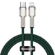 Кабель зарядный Baseus Type-C Lightning Cafule Metal PD 1 м Green (CATLJK-A06) - изображение 1