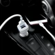 Автомобільний зарядний пристрій HOCO Z23 grand style dual-port car charger set with iP cable White (6957531078012) - изображение 3