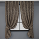 Комплект коротких штор VR-Textil Льон мармур Pavliani № 1372ш 130х170 см 2 шт Какао (35-0062) - зображення 1