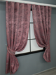 Комплект коротких штор VR-Textil Жакард Sultan YL № 1209ш 130х170 см 2 шт Малиново-сірий (35-0088) - зображення 2