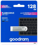 Флеш пам'ять Goodram UNO3 128GB USB 3.2 Gen1 Silver (UNO3-1280S0R11) - зображення 2