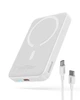 Павербанк Baseus Magnetic Mini Air 5000 mAh 20W с беспроводной зарядкой Qi 15W 2в1 White - изображение 1