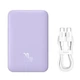 Павербанк Baseus Magnetic Mini Air 5000 mAh 20W с беспроводной зарядкой Qi 15W 2в1 Purple - изображение 8