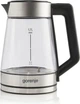 Електрочайник Gorenje K17TRG 2200 Вт скло 1.7л Чорний зі сріблястим - изображение 1