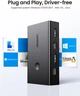 Коммутатор HDMI USB UGREEN CM571 KVM-переключатель на 2 компьютера Switch 4K 60Hz HDR с пультом Black (15166) - изображение 2