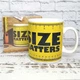 Кружка керамическая подарочная "Size matters" 1000мл, Желтый - изображение 13