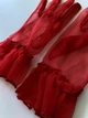 Елегантні рукавички з фатину для фотосесії та свята Honey Fashion Accessories S/M червоний (7-18) - изображение 7