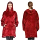 Двухсторонний плед толстовка с капюшоном и рукавами Huggle Hoodie оверсайз - изображение 4
