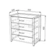 Комод с ящиками MebliRoMax Loft 4Ш 900х900х500 Индастриал /Черный (000085368) - изображение 3