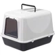 Закритий туалет для котів Ferplast Clear Cat 20 чорний 55x40x38 см 72053199 - зображення 1