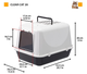 Закритий туалет для котів Ferplast Clear Cat 20 чорний 55x40x38 см 72053199 - зображення 3
