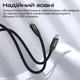 Кабель Promate Springy USB-C to USB-C 60W Power Delivery 1.2 м Black (springy.black) - изображение 5