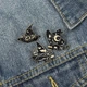 Комплект значков BROCHE брошки бижутерия Лунный кот и Волшебная шляпа BRGV114232 - изображение 2