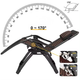 Раскладное кресло шезлонг Zero Gravity LEOBRO Коричневое - изображение 3