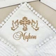 Крыжма махровая с вышивкой Family Tradition утеплённая с бахромой 100х100 см белый Ангельское крыло - изображение 2