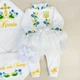 Крестильный набор для девочки Family Tradition хлопок с вышивкой белый Полевой букет - изображение 4
