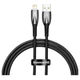 Кабель усиленный Baseus Glimmer USB to iPhone (Lightning) CADH000201 черный - изображение 2