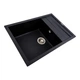 Мойка для кухни PLATINUM гранитная 7050 CASCADA 700x500мм прямоугольная врезная без сифона черная PLS-A42108 - изображение 2