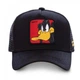 Бейсболка тракер кепка CAPSLAB LOONEY TUNES DAFFY DUCK TRUCKER SNAPBACK з шевроном на регуляторі дихає з сіткою New унісекс One size чорна - зображення 2