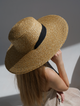 Шляпа соломенная с широкими полями D.Hats с черной лентой - изображение 5