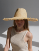 Шляпа соломенная Федора с широкими полями D.Hats с бахрамой - изображение 2