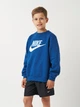 Детский теплый свитшот для мальчика Nike K Nsw Club Flc Crew Ls Hbr FD2992-476 128-137 см Court Blue/White/Aquarius Blue (196974727347) - изображение 1