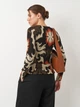 Джемпер жіночий H&M 1153688_оранж.корич.хакі XS Коричневий (KZ2000001509739_KAY2000001509739) - зображення 3